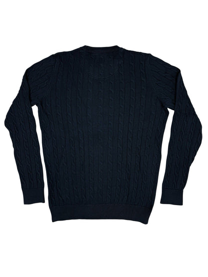 Racing Green Blue Knit Cotton Jumper Small