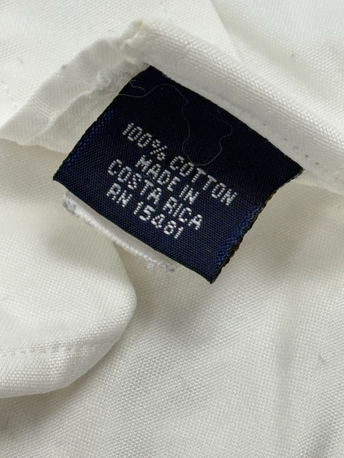Tommy Hilfiger Vintage White Gold Crest Shirt Medium (15" Collar)