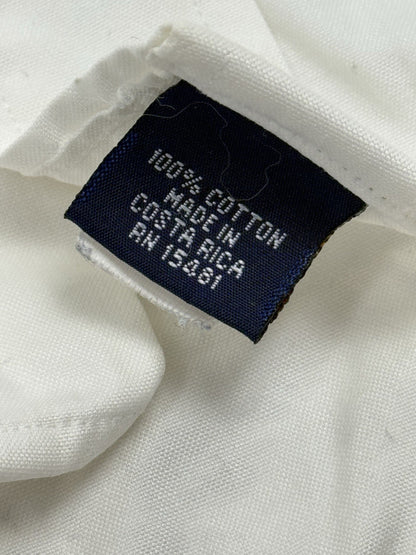 Tommy Hilfiger Vintage White Gold Crest Shirt Medium (15" Collar)