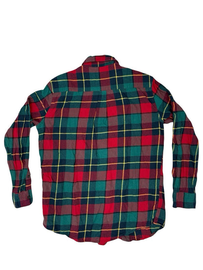 Chaps Multi Brushed Flannel Plaid Shirt Medium