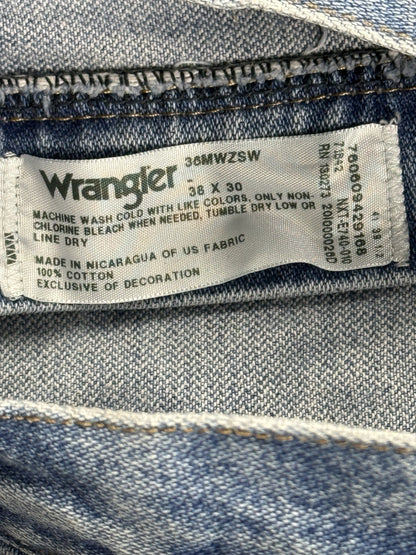 Wrangler 36MWZ Slim Fit Blue Denim Jeans 38W 30L