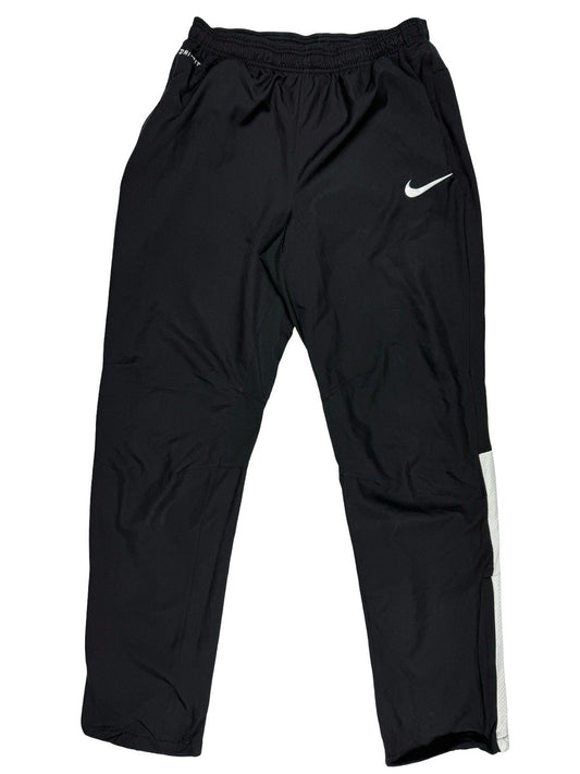Nike Black Polyester Active Zipped Track Pant Bottoms Medium