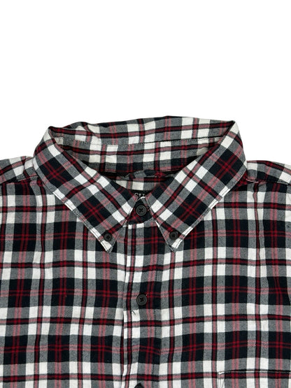 Chaps Retro Red Plaid Cotton Button Up Collared Shirt XL