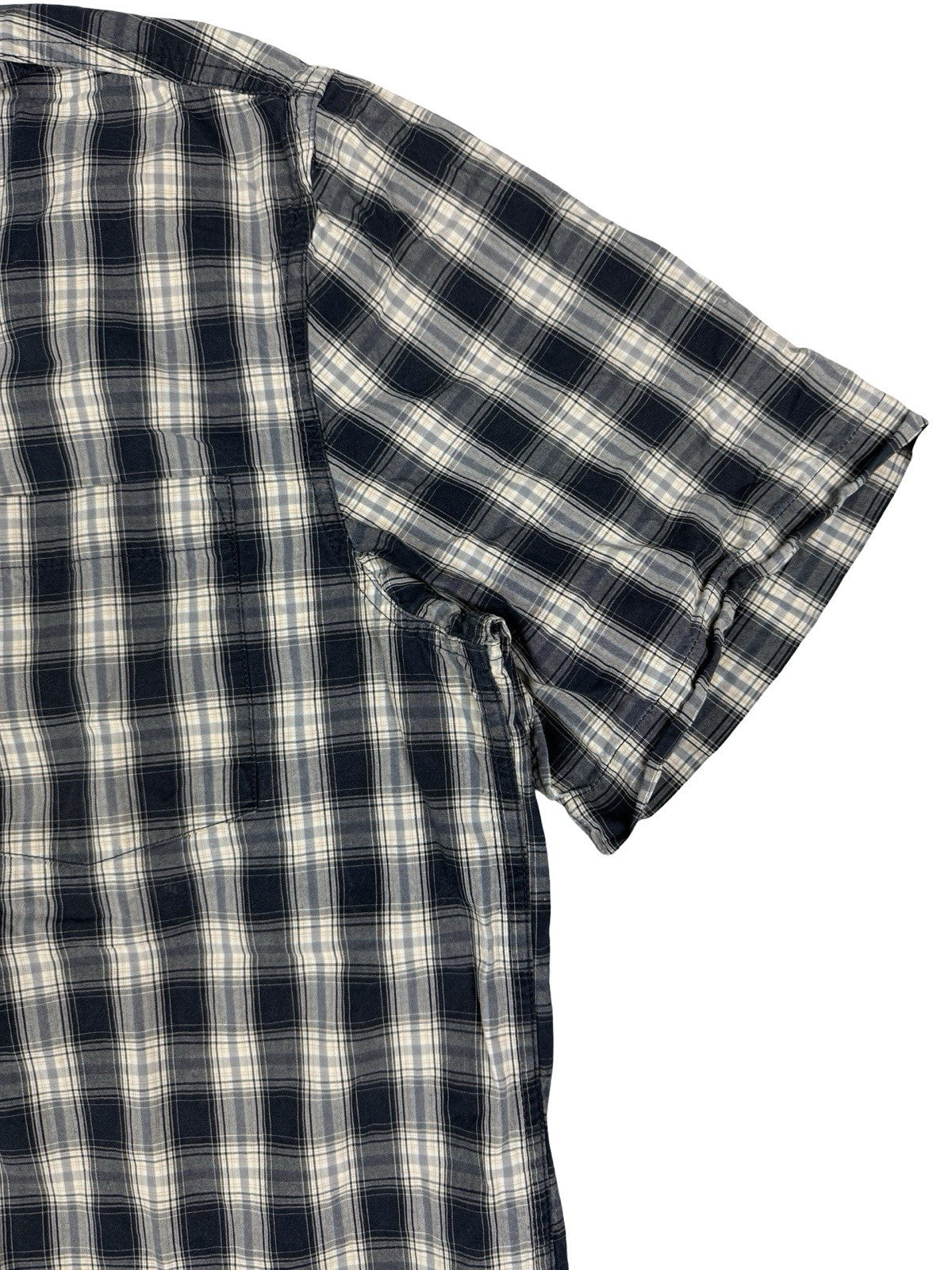 Carhartt Relaxed Fit Blue Plaid Short Sleeve Button Shirt Large