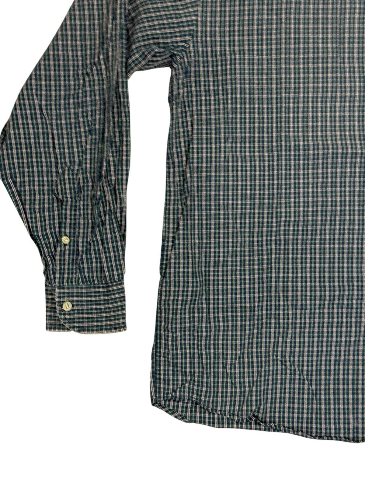 Lacoste Chemise Green Plaid Collared Shirt Large
