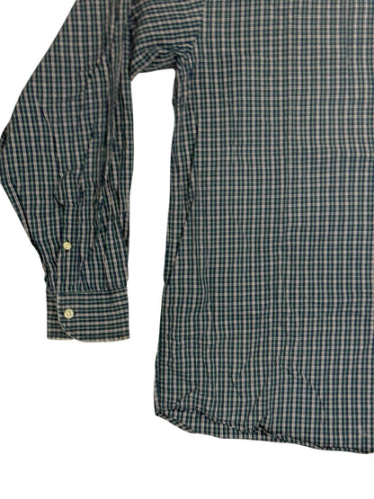 Lacoste Chemise Green Plaid Collared Shirt Large