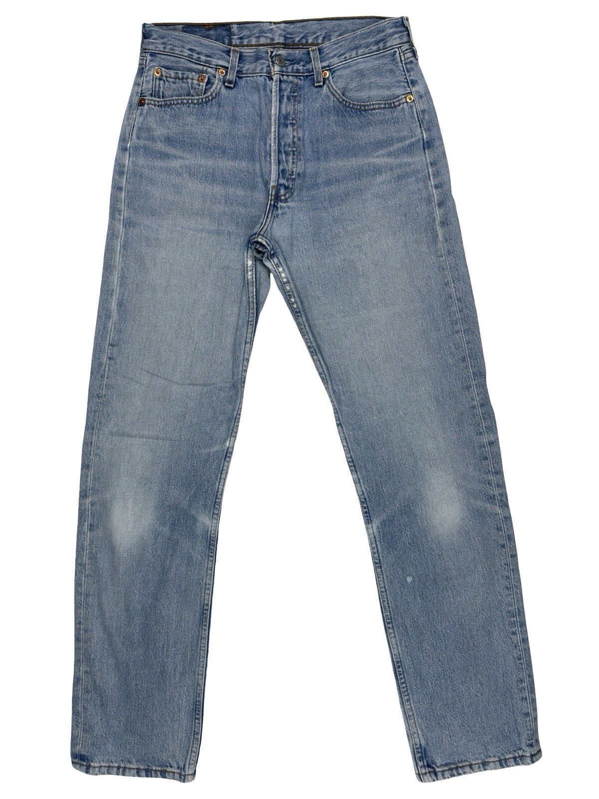 Levi's 501 Retro Light Blue Straight Leg Denim Jeans 30W 32L