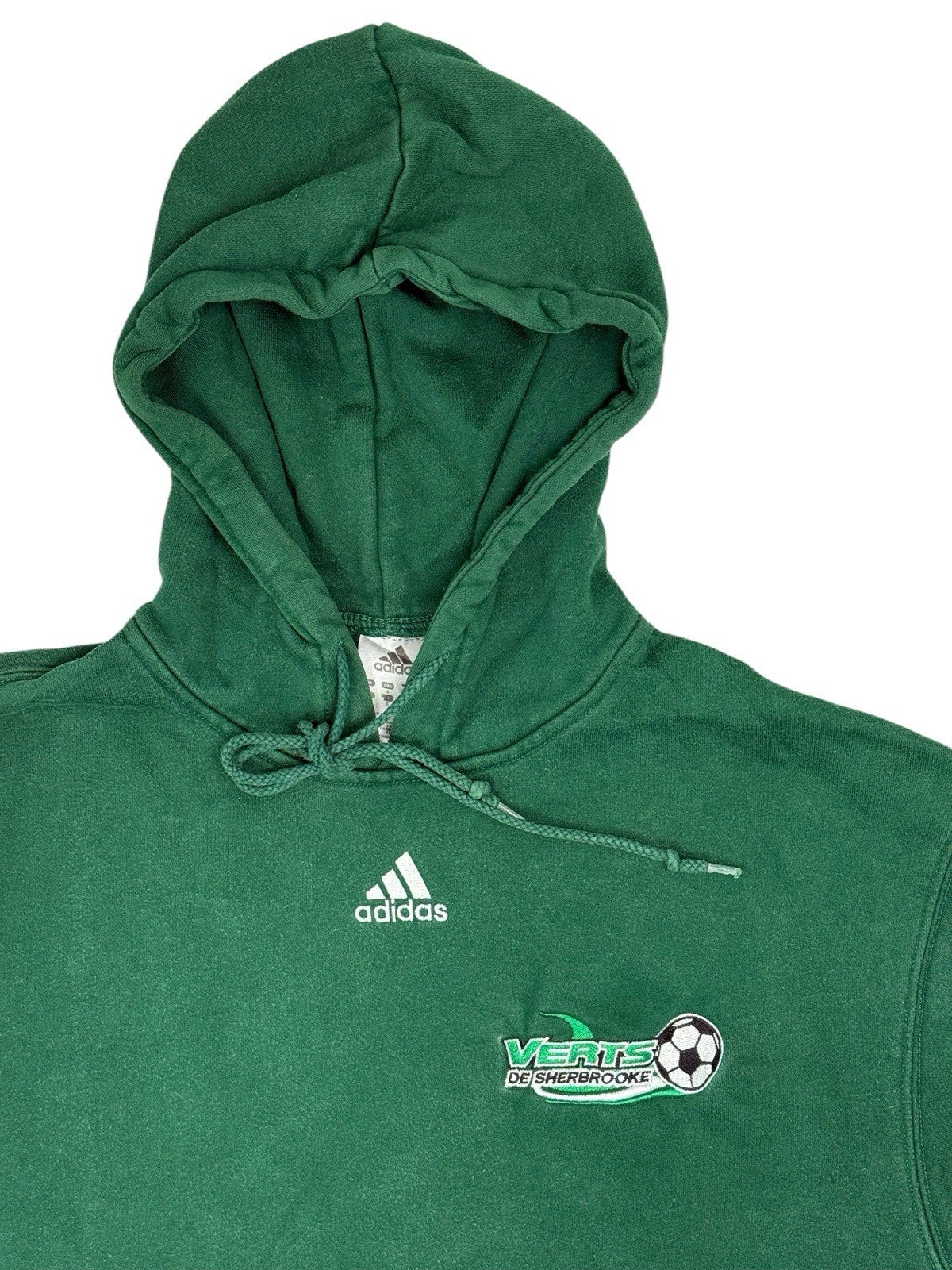 Adidas Green Embroidered Football Hoodie Small