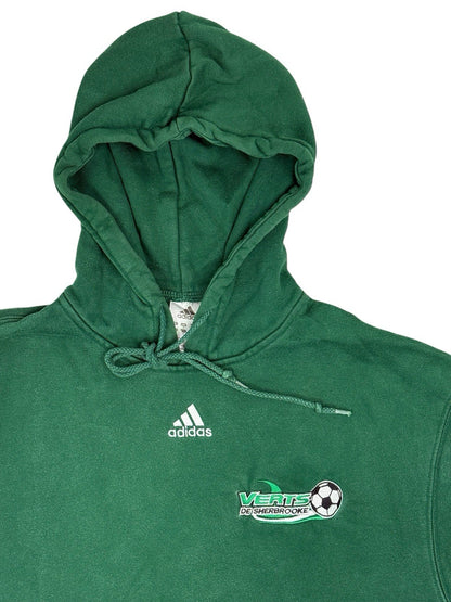 Adidas Green Embroidered Football Hoodie Small