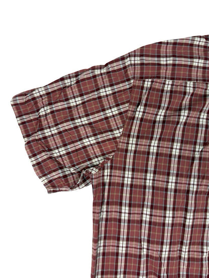 Carhartt Retro Red Plaid Short Sleeve Y2K Button Cotton Shirt 2XL