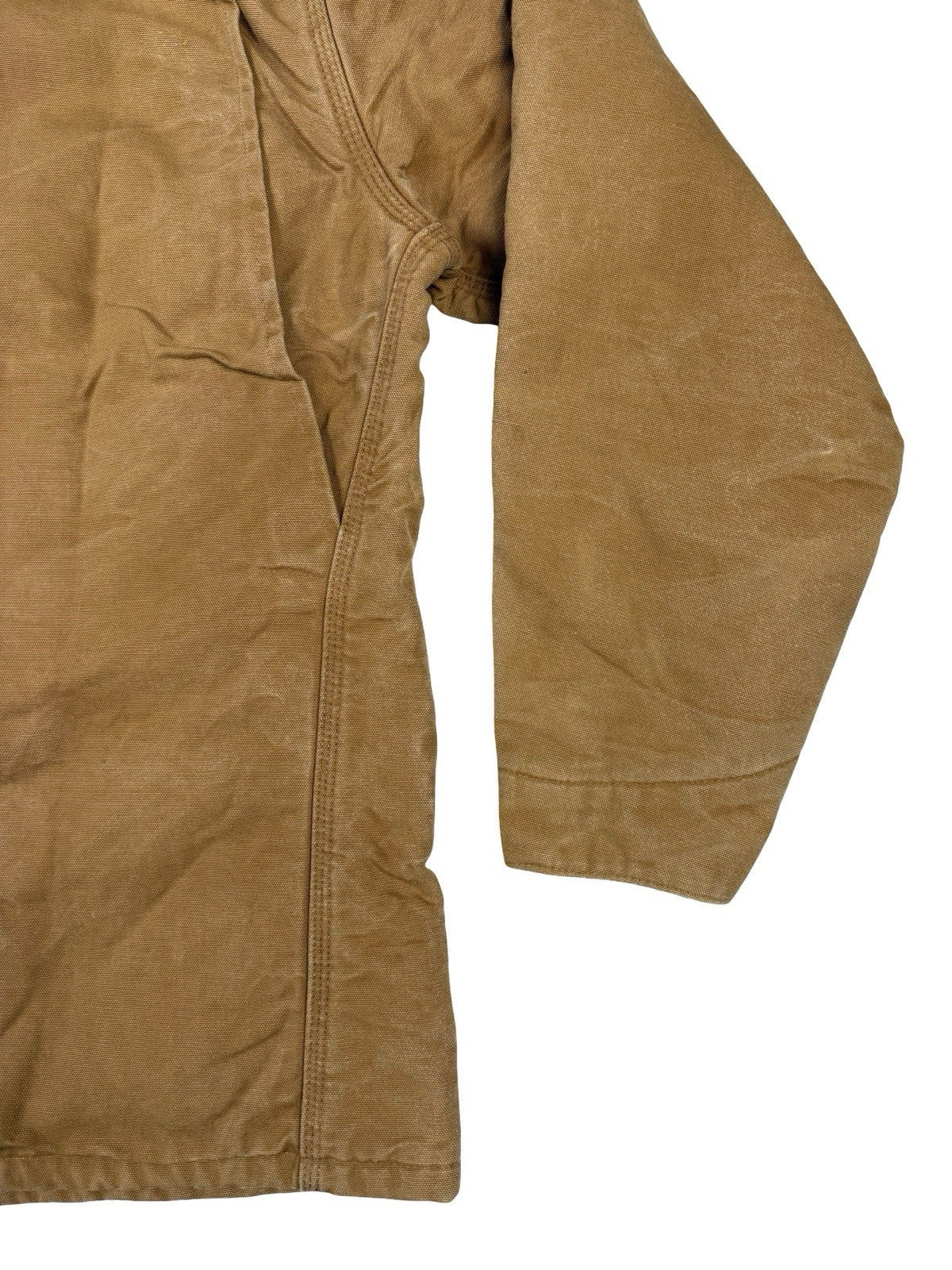 Carhartt C01 6BLC Vintage 90s Brown Chore Coat Jacket Blanket Lined USA XL