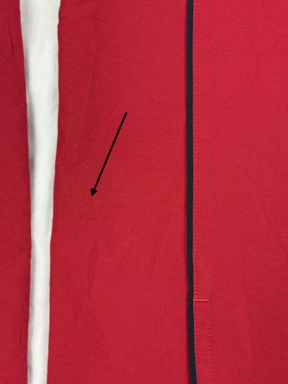 Adidas Vintage Red Zip Through Lined Track Jacket Size 18