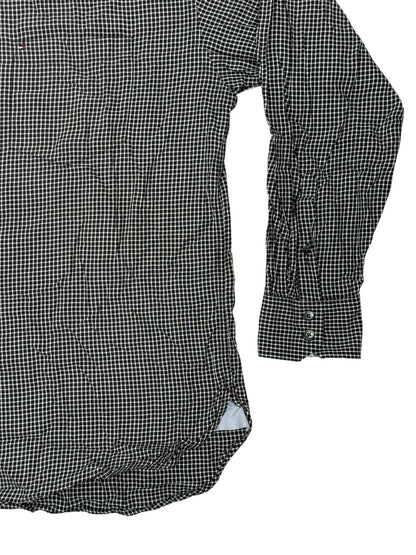 Tommy Hilfiger Black Check Collared Shirt 2XL
