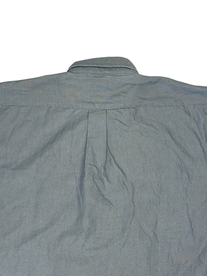 Tommy Hilfiger Retro Blue Collared Shirt Large