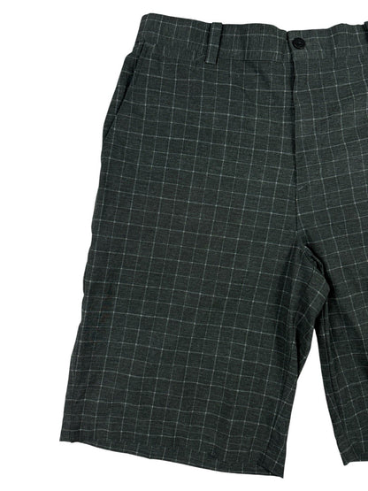 Nike Golf Grey Plaid Chino Sport Shorts Medium 32W