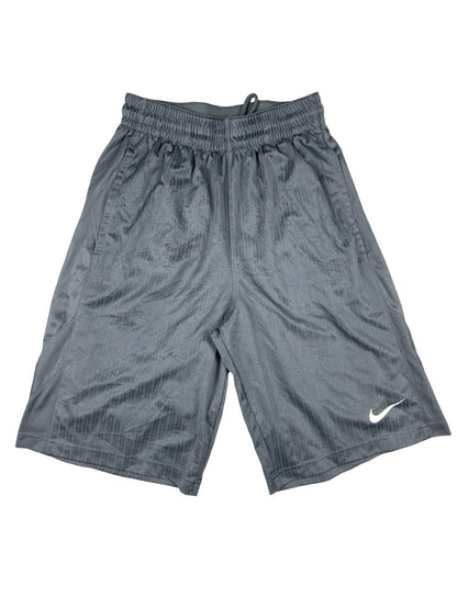 Nike Dri -FIT Grey Striped Layup 2.0 Basketball Sport Shorts Small