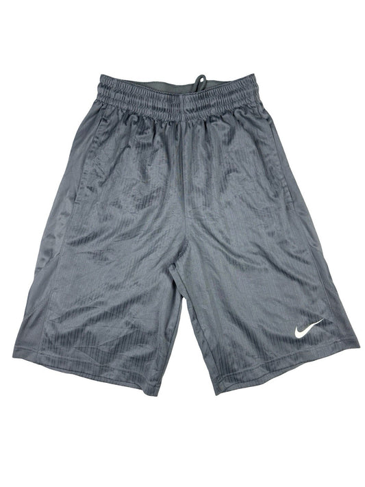 Nike Dri -FIT Grey Striped Layup 2.0 Basketball Sport Shorts Small