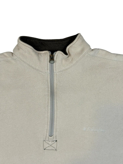 Columbia Retro Beige Fleece Lined 1/4 Zip Jumper XL