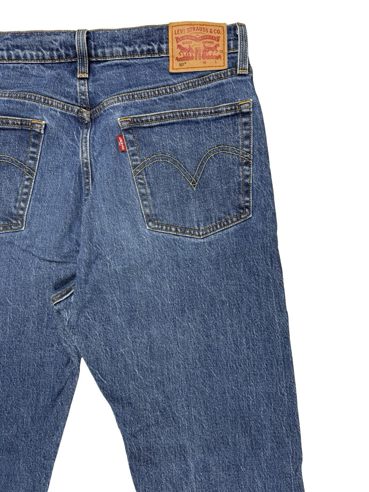 Levi's 501 Blue Denim Straight Leg Jeans 30W 30L
