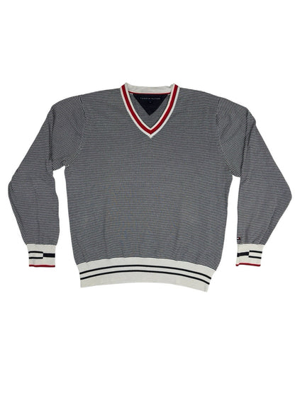 Tommy Hilfiger Retro Blue Striped Jumper XL