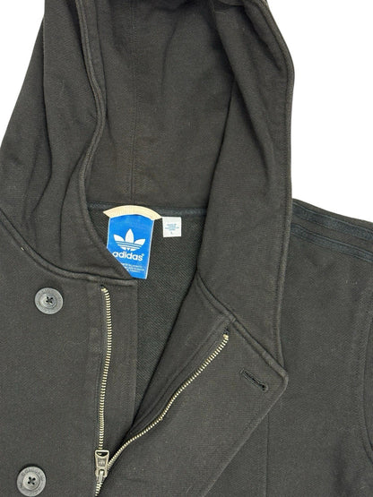 Adidas Black Hooded Coat Large