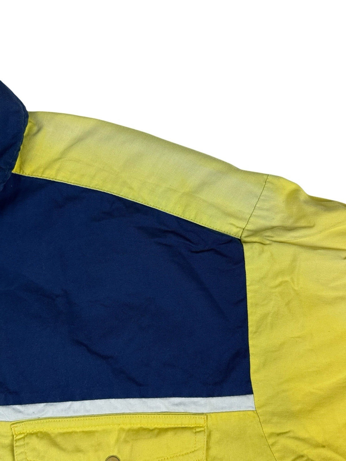 Wrangler Vintage 90's Blue Pearl Snap Short Sleeve Western Cowboy Shirt Large