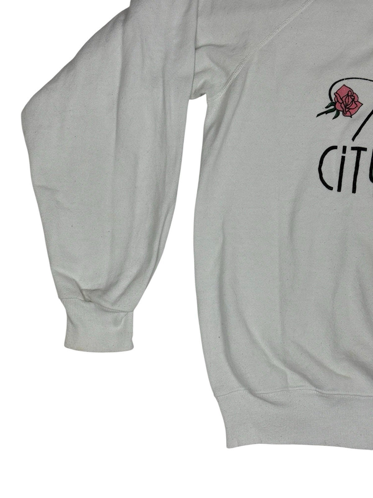 Rose City Diner Pasadena Vintage White Sweater Jumper Medium