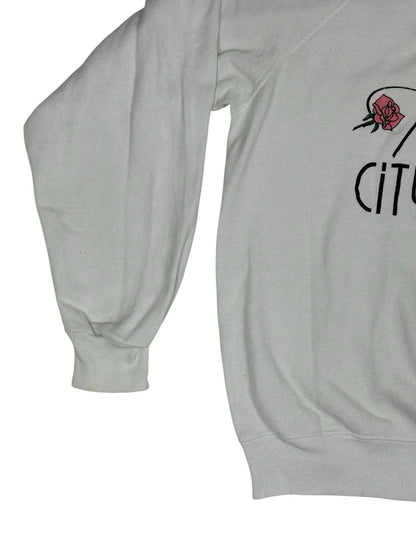 Rose City Diner Pasadena Vintage White Sweater Jumper Medium
