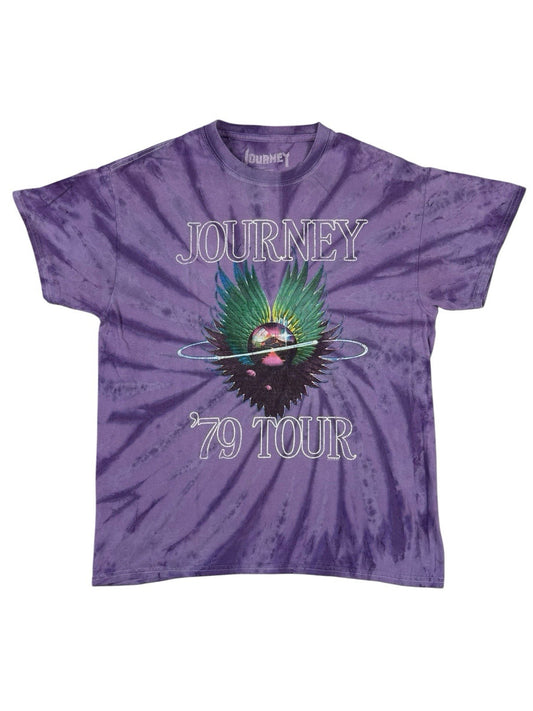 Journey Purple Tie Dye '79 Tour Music Band Top Medium