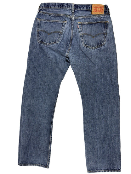 Levi's 501 Blue Straight Leg Denim Jeans 36W 32L