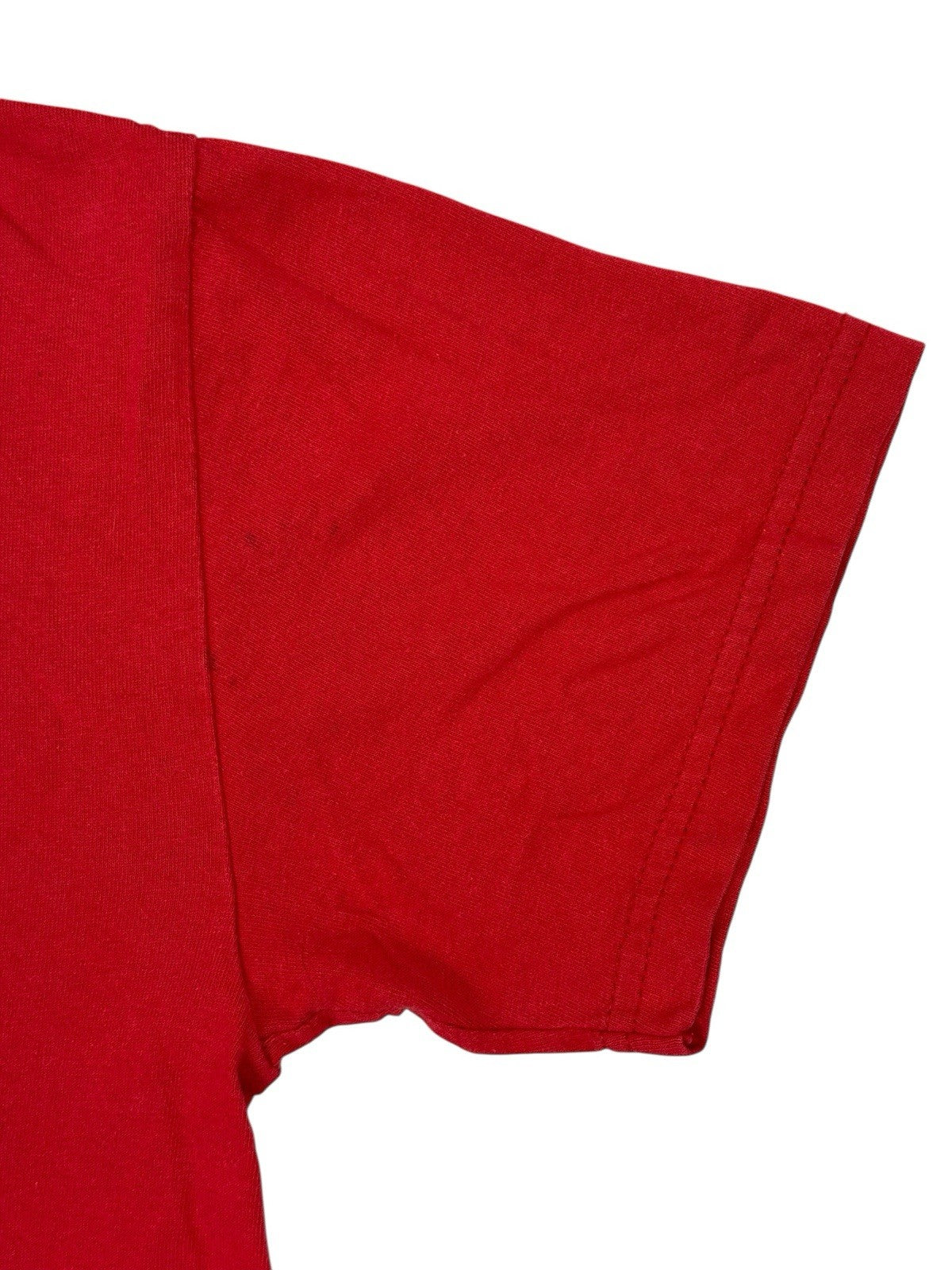 Wisconsin Football Retro Red American College Apparel Printed Top Small