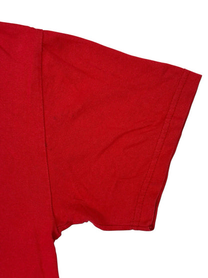 Wisconsin Football Retro Red American College Apparel Printed Top Small