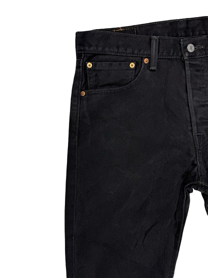 Levi's 501 Black Straight Leg Denim Jeans 32W 34L
