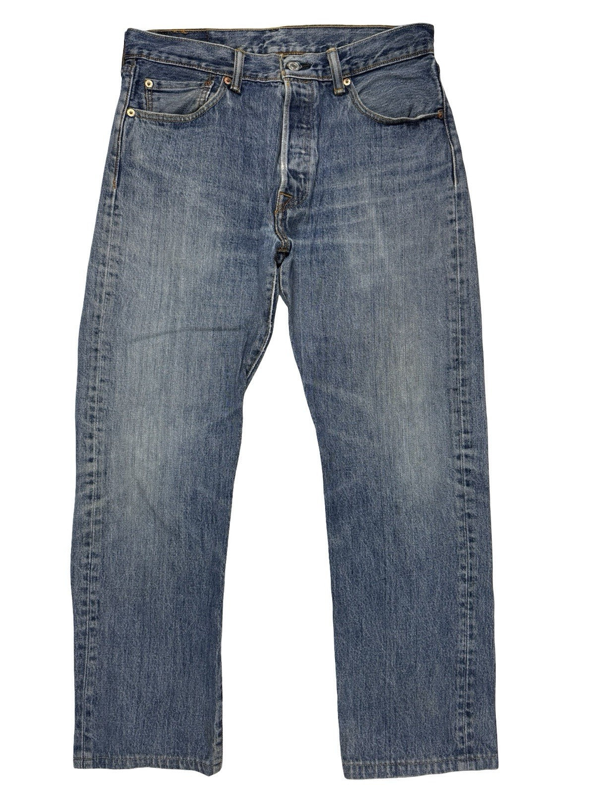 Levi's 501 Straight Leg Blue Denim Jeans 33W 30L