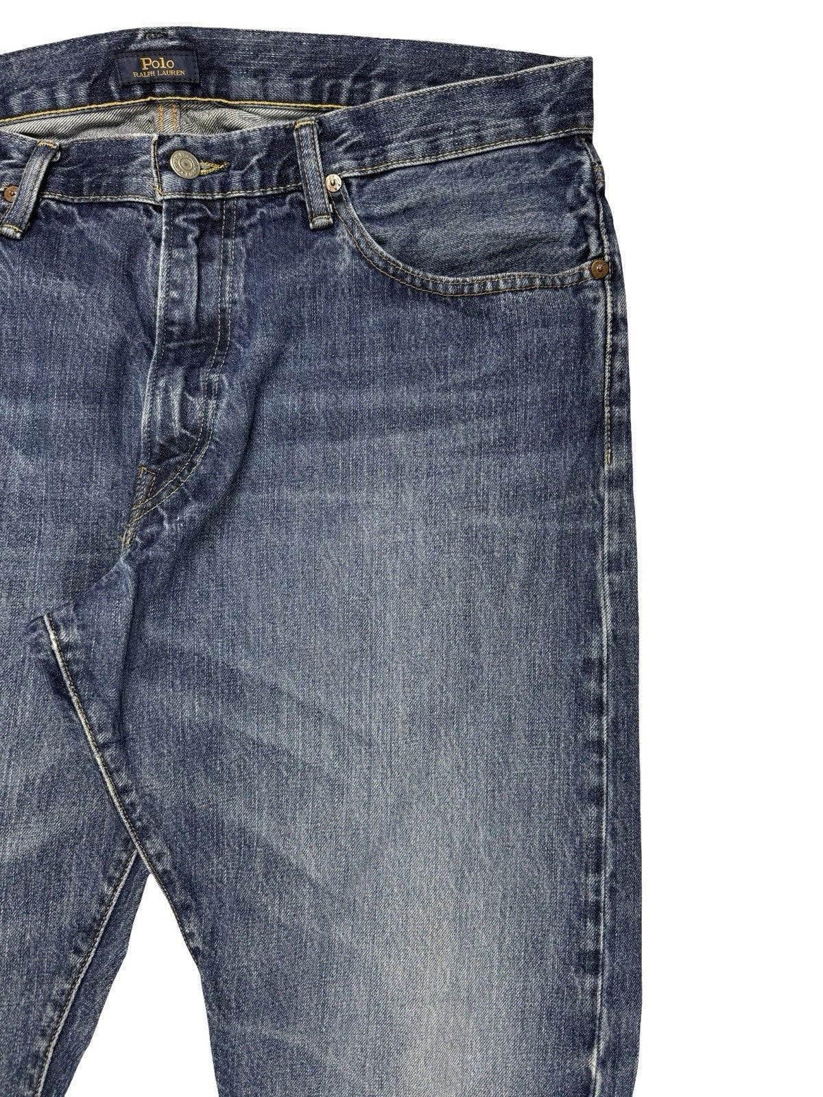 Polo Ralph Lauren Blue Hampton Relaxed Straight Denim Jeans 36W 32L