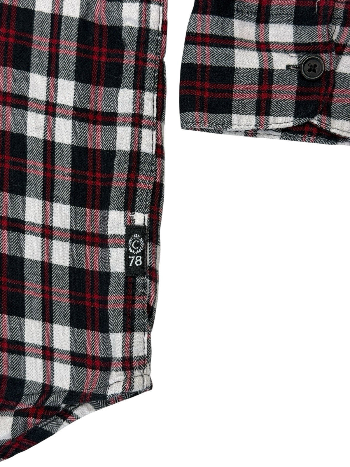 Chaps Retro Red Plaid Cotton Button Up Collared Shirt XL