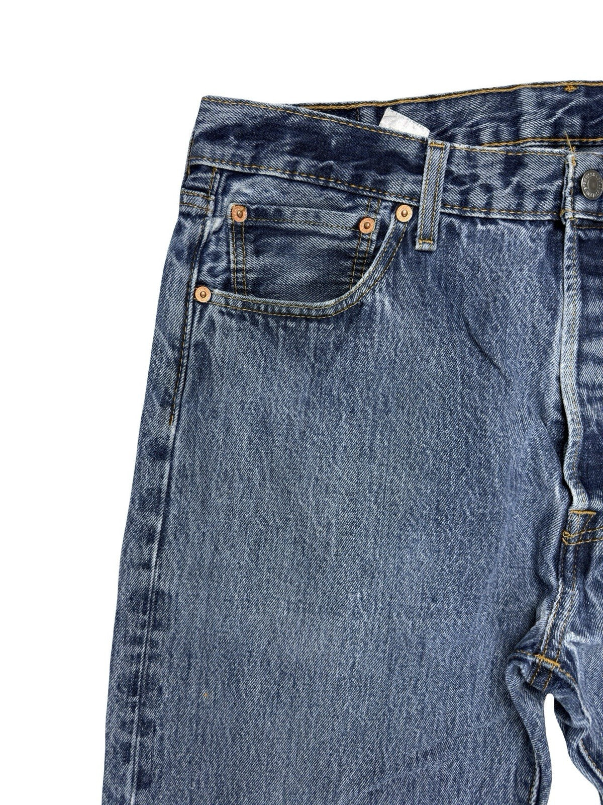 Levi's 501 Blue Straight Leg Denim Jeans 36W 32L