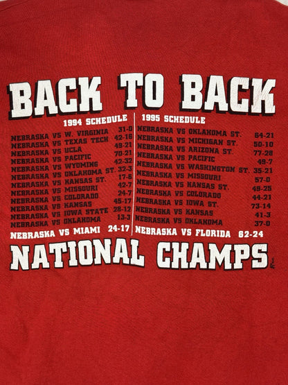 Nebraska Huskers Red Fruit of the Loom Retro Jumper XL