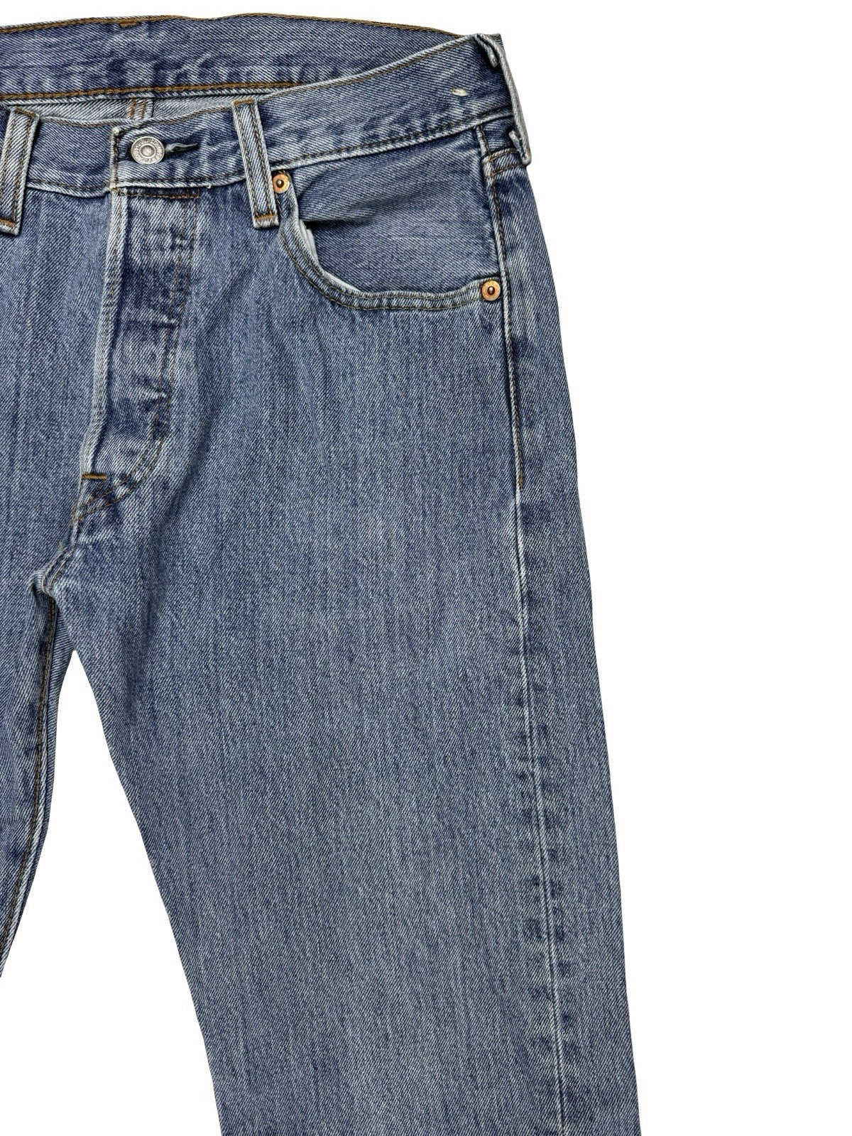 Levi's 501 Blue Straight Leg Denim Jeans 30W 34L