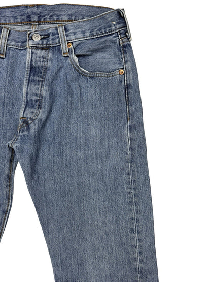 Levi's 501 Blue Straight Leg Denim Jeans 30W 34L