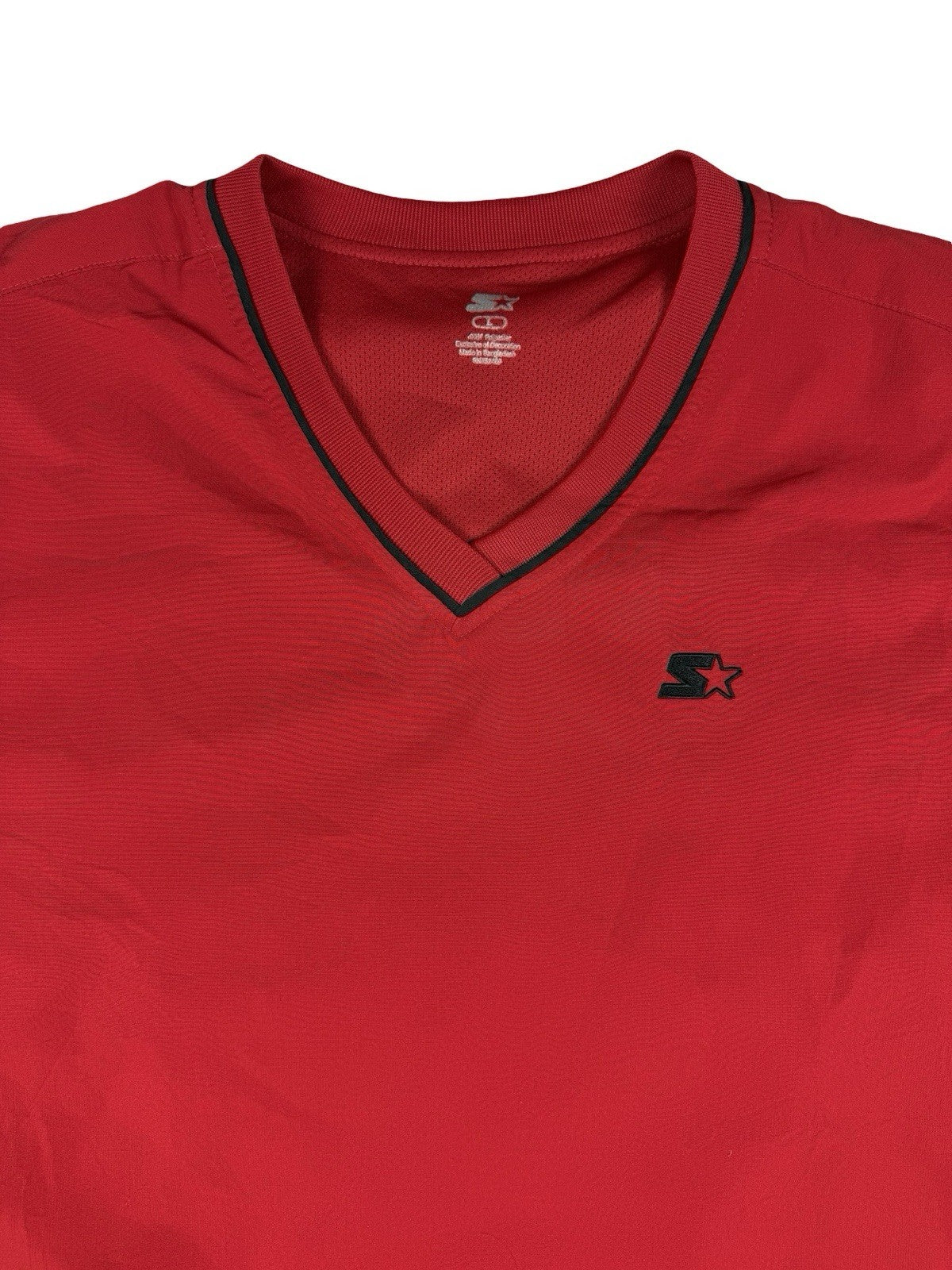 Starter Retro Red Pullover V-Neck Jumper Windbreaker Large
