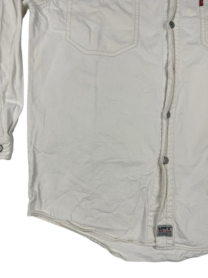 Levi's Vintage 90s White Button Cotton Western Shirt Size Small