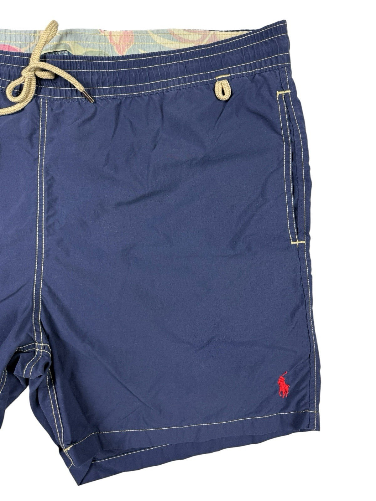 Polo Ralph Lauren Blue Retro Nylon Swim Trunk Shorts XL