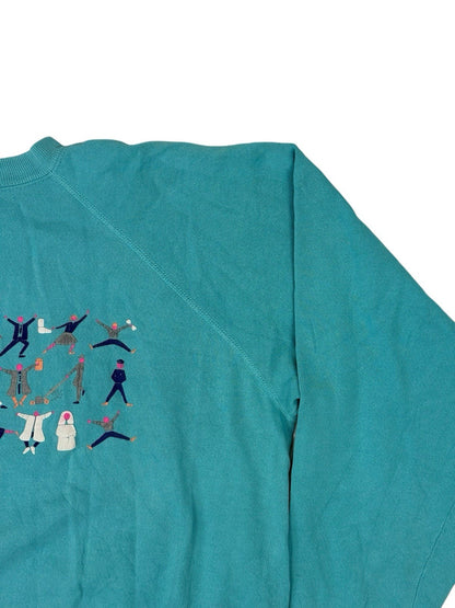 LCMH Mary Hospital Vintage Blue Printed Hanes Jumper XL