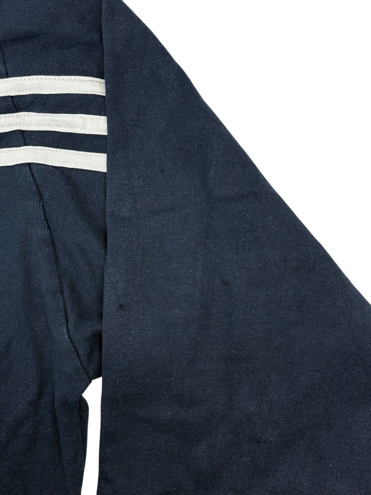Adidas Blue 3 Stripe Hoodie Medium