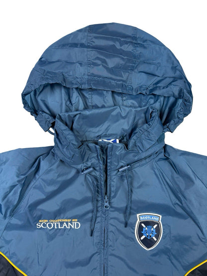 Scotland Rugby Championship 2013 Blue Zip Rain Jacket Medium