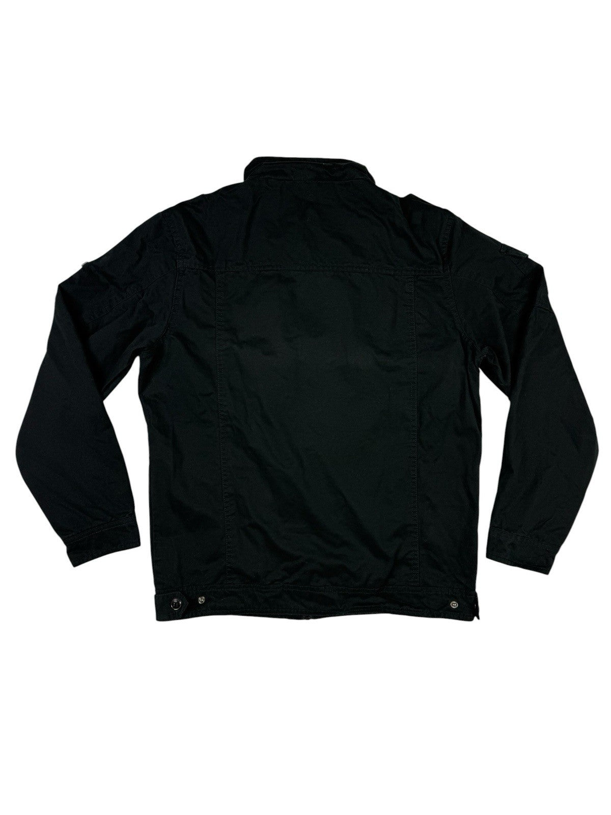 Free Spirit Black Zip Military Coat Jacket Medium