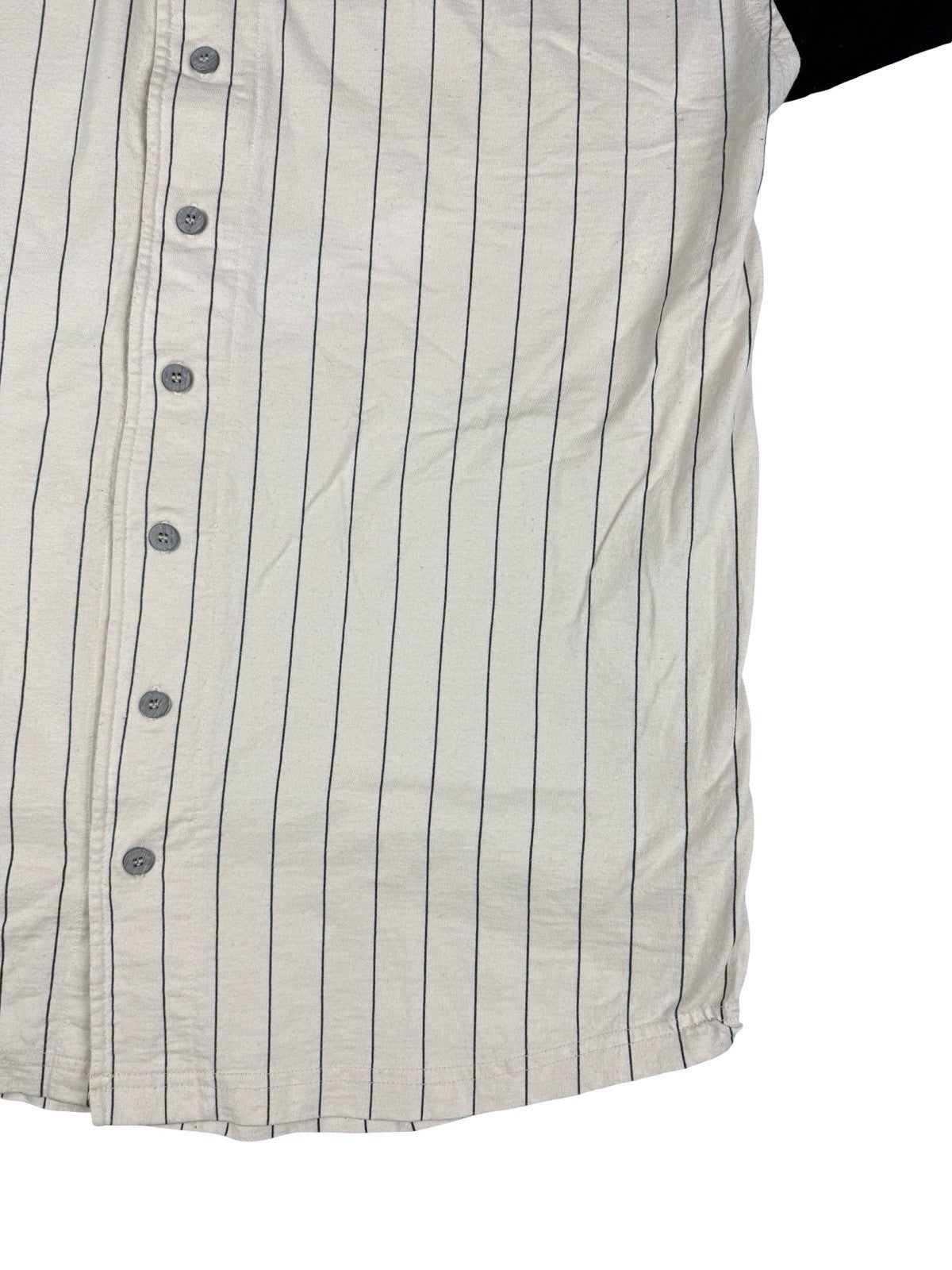 Wilson Off White Cotton Pinstripe Baseball Jersey Top XL