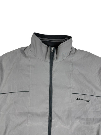 Champion Retro Grey Lined Zip Track  Jacket 2XL