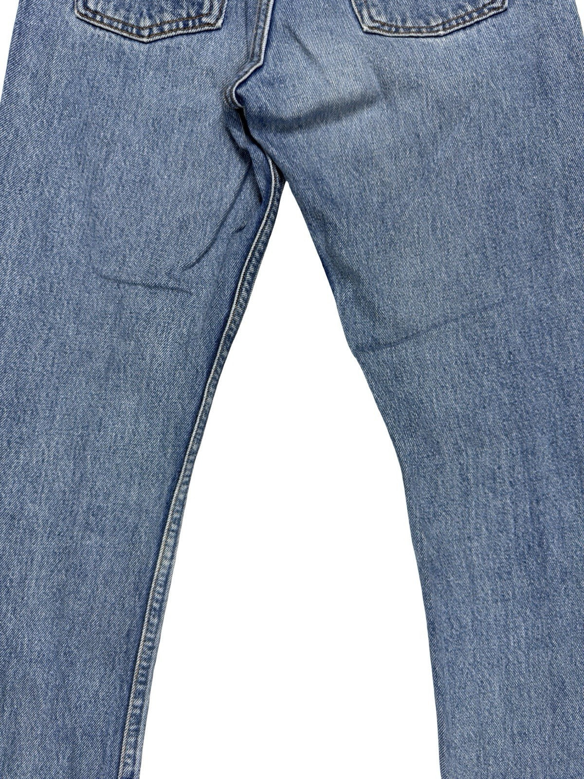Levi's 501 Vintage Blue Straight Fit Women's Denim Jeans 25W 34L Made In USA